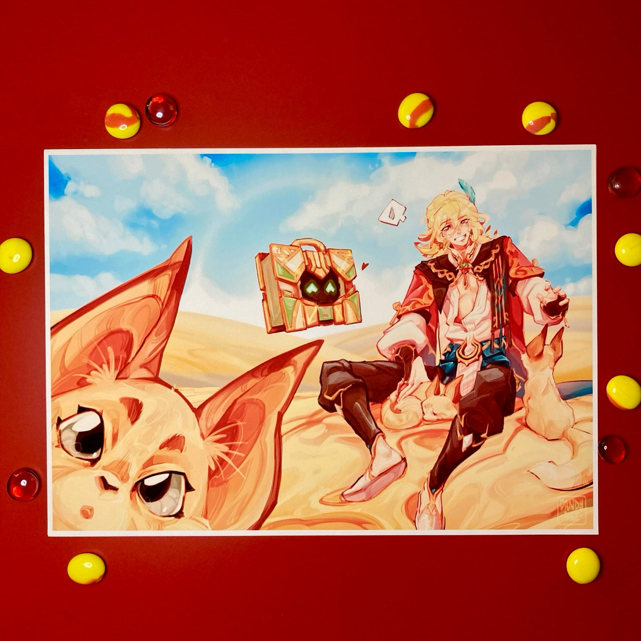 Kaveh & the desert foxes - Print