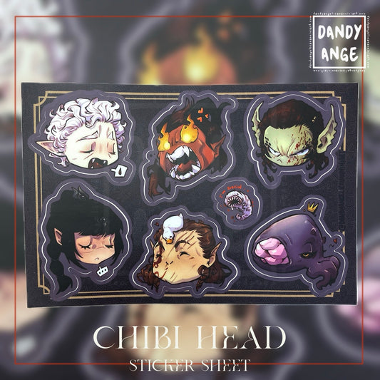 Chibi Heads - Sticker Sheet
